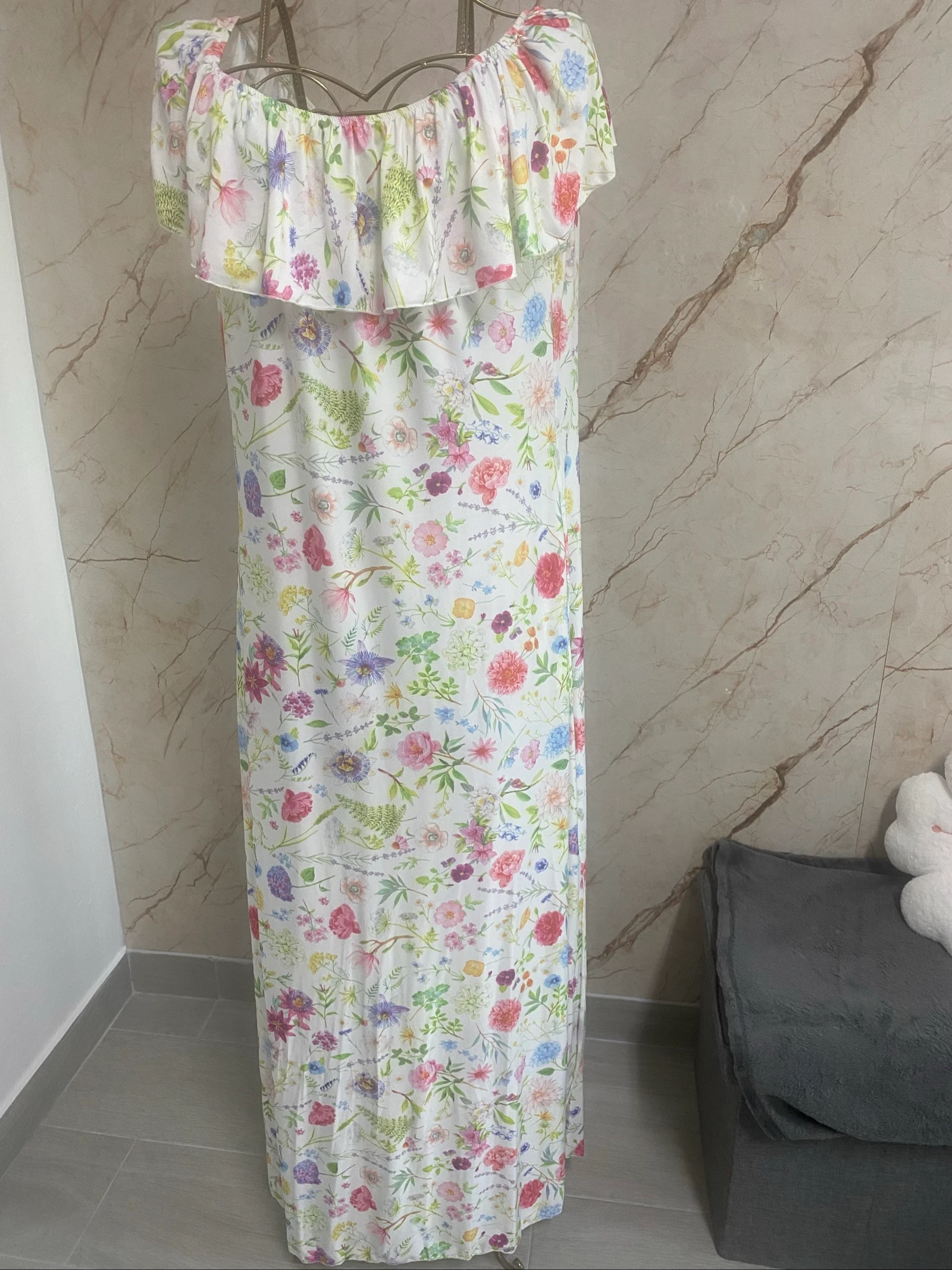 Vestido comprido floral 